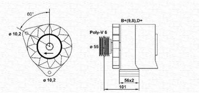 MAGNETI MARELLI 943356620010 -  Генератор